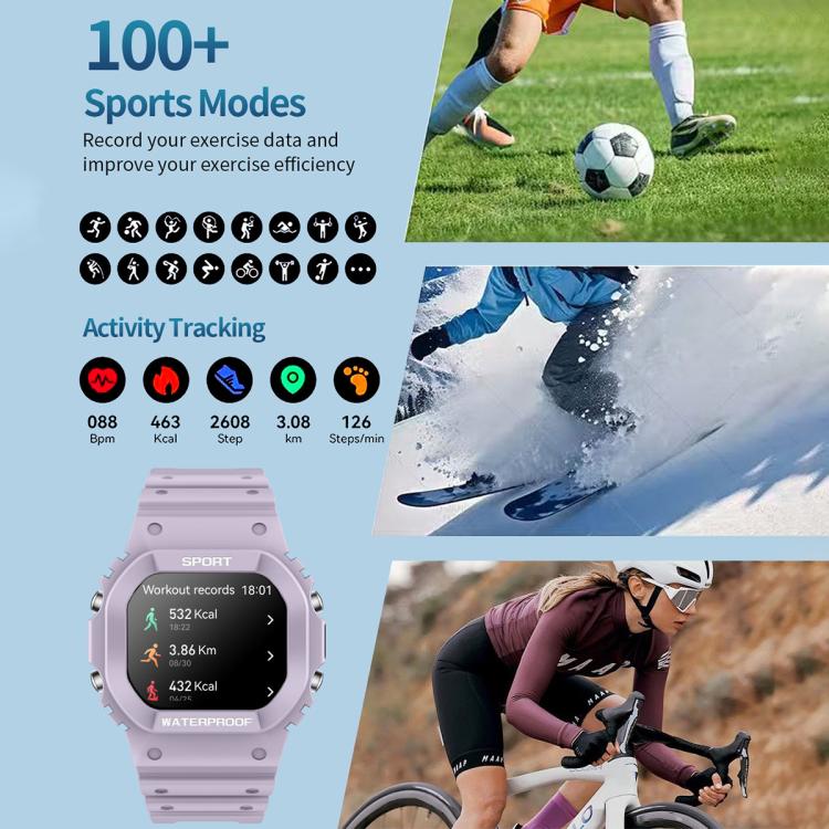 LC31 1.75 inch TFT Full Touch Screen Bluetooth Call Outdoor Sports Smart Watch with Flashlight