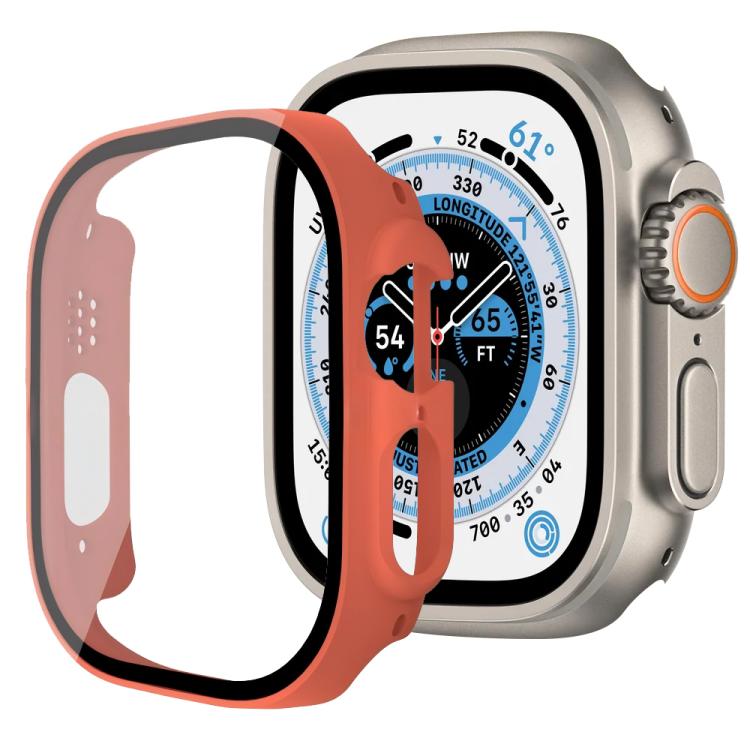 xDfind Tempered Glass Film Integrated PC Watch Cover, For Apple Watch Ultra 3 / 2 / 1 49mm, For Apple Watch Series 9 / 8 / 7 45mm, For Apple Watch Series 9 / 8 / 7 41mm, For Apple Watch Series 3 / 2 / 1 38mm
