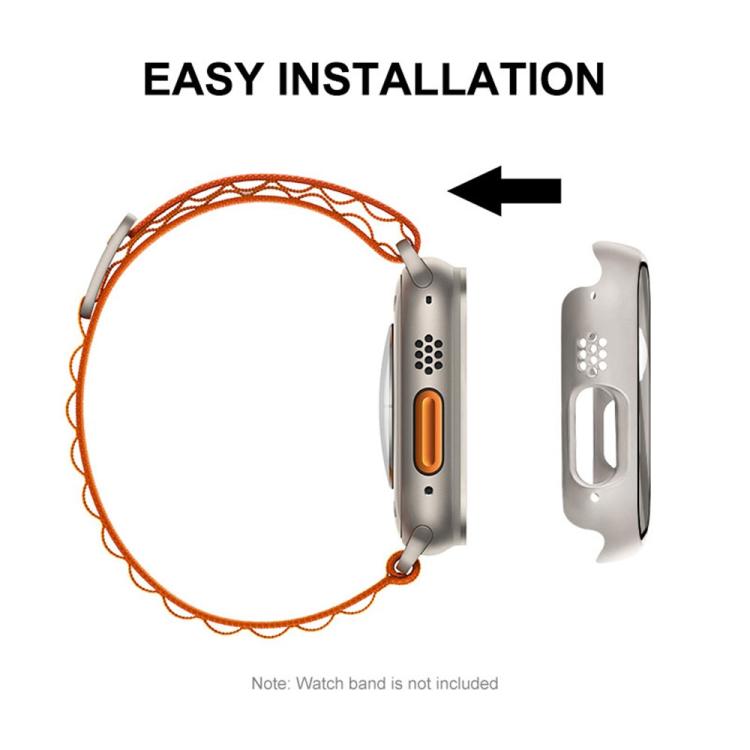 xDfind Tempered Glass Film Integrated PC Watch Cover, For Apple Watch Ultra 3 / 2 / 1 49mm, For Apple Watch Series 9 / 8 / 7 45mm, For Apple Watch Series 9 / 8 / 7 41mm, For Apple Watch Series 3 / 2 / 1 38mm