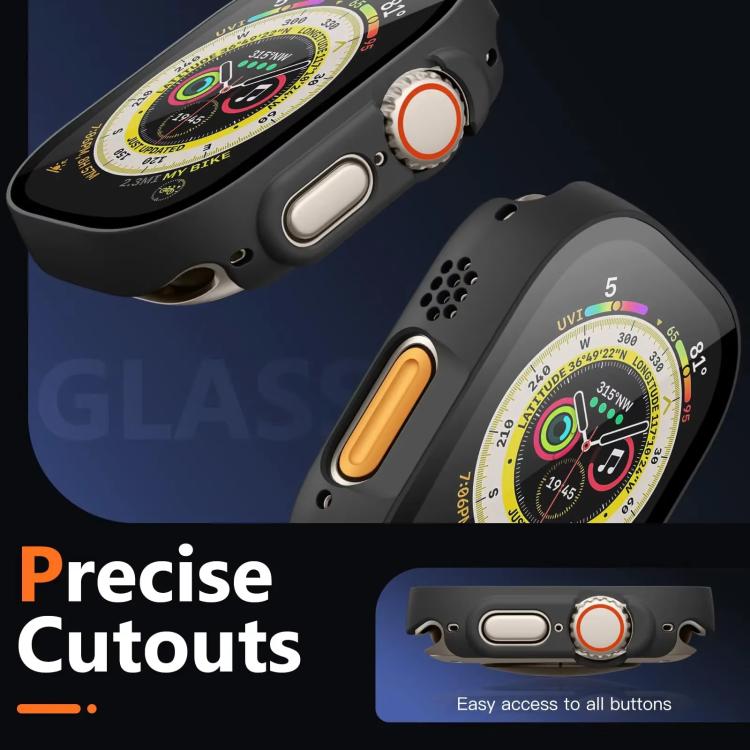 Protection d'écran en verre trempé xDfind avec boîtier en polycarbonate intégré, compatible avec Apple Watch Series 3/2/1 42 ​​mm