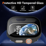 xDfind Tempered Glass Film Integrated PC Watch Cover, For Apple Watch Ultra 3 / 2 / 1 49mm, For Apple Watch Series 9 / 8 / 7 45mm, For Apple Watch Series 9 / 8 / 7 41mm, For Apple Watch Series 3 / 2 / 1 38mm
