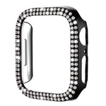 xDfind Double Row Diamond Hollow PC Watch Cover, For Apple Watch Series 9 / 8 / 7 45mm, For Apple Watch Series 9 / 8 / 7 41mm, For Apple Watch Series 3 / 2 / 1 38mm, For Apple Watch Series 3 / 2 / 1 42mm
