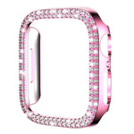 xDfind Double Row Diamond Hollow PC Watch Cover, For Apple Watch Series 9 / 8 / 7 45mm, For Apple Watch Series 9 / 8 / 7 41mm, For Apple Watch Series 3 / 2 / 1 38mm, For Apple Watch Series 3 / 2 / 1 42mm
