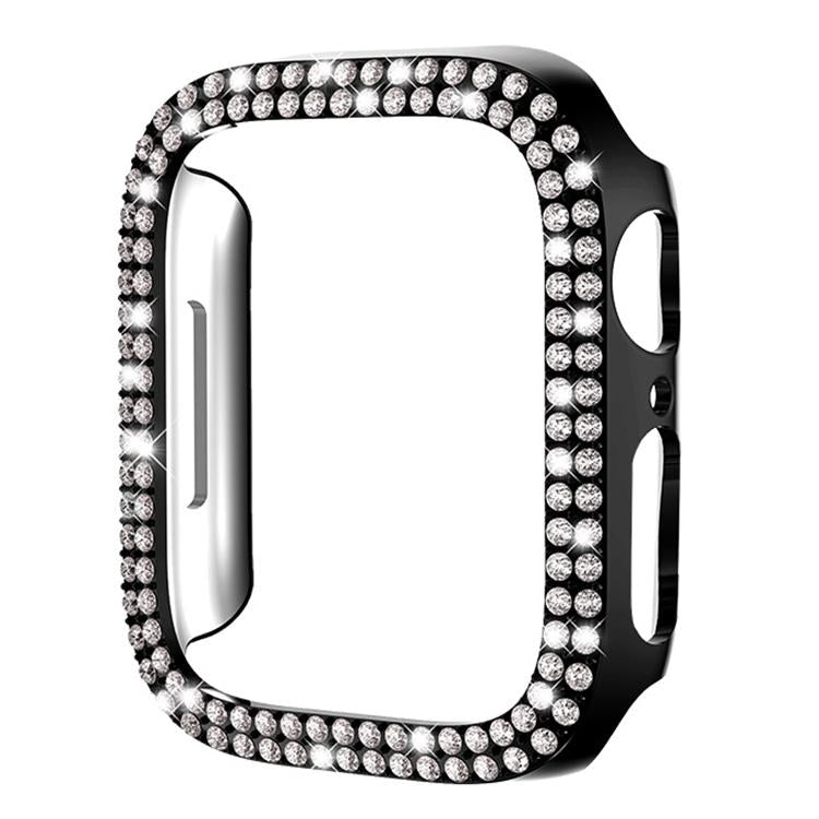 xDfind Double Row Diamond Hollow PC Watch Cover, For Apple Watch Series 9 / 8 / 7 45mm, For Apple Watch Series 9 / 8 / 7 41mm, For Apple Watch Series 3 / 2 / 1 38mm, For Apple Watch Series 3 / 2 / 1 42mm