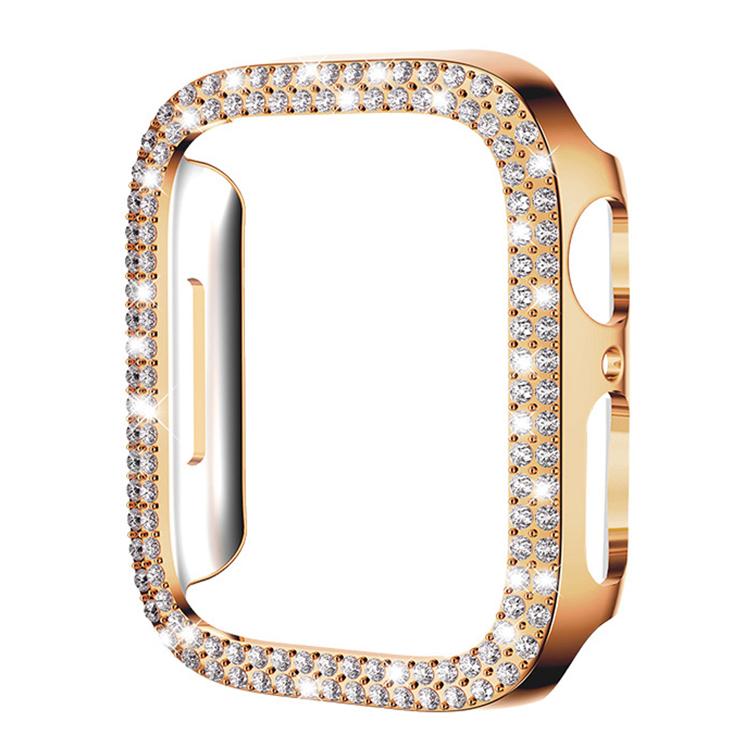 xDfind Double Row Diamond Hollow PC Watch Cover, For Apple Watch Series 9 / 8 / 7 45mm, For Apple Watch Series 9 / 8 / 7 41mm, For Apple Watch Series 3 / 2 / 1 38mm, For Apple Watch Series 3 / 2 / 1 42mm