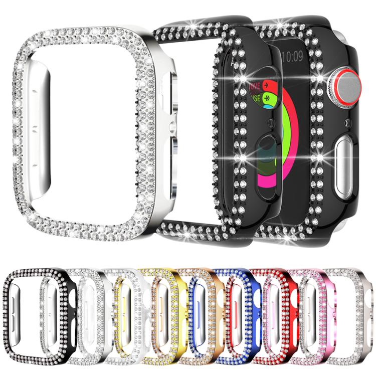 xDfind Double Row Diamond Hollow PC Watch Cover, For Apple Watch Series 6 / 5 / 4 / SE 44mm, For Apple Watch Series 6 / 5 / 4 / SE 40mm, For Apple Watch Series 11 46mm / 10 46mm, For Apple Watch Series 11 42mm / 10 42mm                                 ...