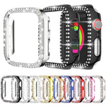 xDfind Double Row Diamond Hollow PC Watch Cover, For Apple Watch Series 9 / 8 / 7 45mm, For Apple Watch Series 9 / 8 / 7 41mm, For Apple Watch Series 3 / 2 / 1 38mm, For Apple Watch Series 3 / 2 / 1 42mm
