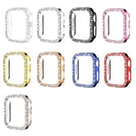 xDfind Double Row Diamond Hollow PC Watch Cover, For Apple Watch Series 9 / 8 / 7 45mm, For Apple Watch Series 9 / 8 / 7 41mm, For Apple Watch Series 3 / 2 / 1 38mm, For Apple Watch Series 3 / 2 / 1 42mm