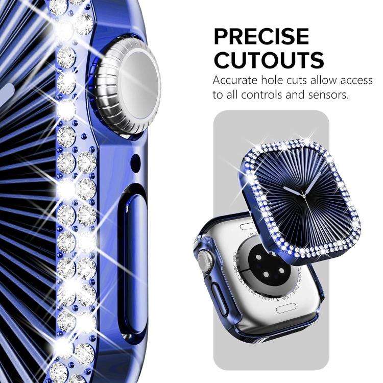 xDfind Double Row Diamond Hollow PC Watch Cover, For Apple Watch Series 6 / 5 / 4 / SE 44mm, For Apple Watch Series 6 / 5 / 4 / SE 40mm, For Apple Watch Series 11 46mm / 10 46mm, For Apple Watch Series 11 42mm / 10 42mm                                 ...