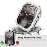 xDfind Double Row Diamond Hollow PC Watch Cover, For Apple Watch Series 6 / 5 / 4 / SE 44mm, For Apple Watch Series 6 / 5 / 4 / SE 40mm, For Apple Watch Series 11 46mm / 10 46mm, For Apple Watch Series 11 42mm / 10 42mm                                 ...