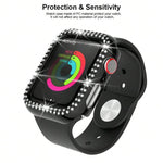 xDfind Double Row Diamond Hollow PC Watch Cover, For Apple Watch Series 6 / 5 / 4 / SE 44mm, For Apple Watch Series 6 / 5 / 4 / SE 40mm, For Apple Watch Series 11 46mm / 10 46mm, For Apple Watch Series 11 42mm / 10 42mm                                 ...