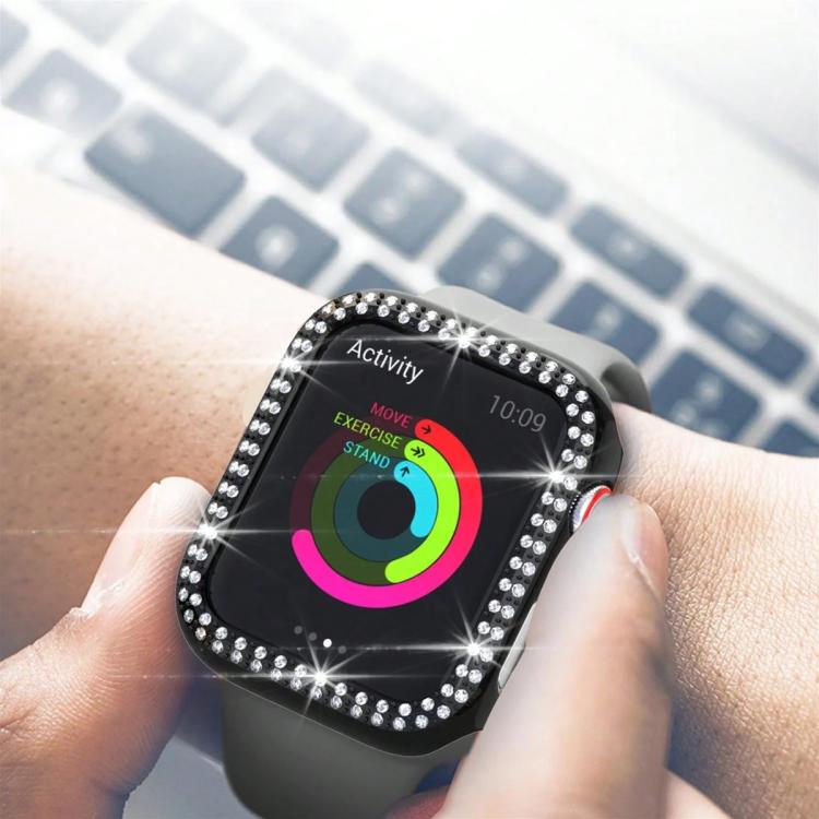 xDfind Double Row Diamond Hollow PC Watch Cover, For Apple Watch Series 6 / 5 / 4 / SE 44mm, For Apple Watch Series 6 / 5 / 4 / SE 40mm, For Apple Watch Series 11 46mm / 10 46mm, For Apple Watch Series 11 42mm / 10 42mm                                 ...