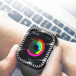 xDfind Double Row Diamond Hollow PC Watch Cover, For Apple Watch Series 9 / 8 / 7 45mm, For Apple Watch Series 9 / 8 / 7 41mm, For Apple Watch Series 3 / 2 / 1 38mm, For Apple Watch Series 3 / 2 / 1 42mm