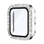 xDfind Double Row Diamond Tempered Glass Film Integrated PC Watch Cover, For Apple Watch Series 9 / 8 / 7 45mm, For Apple Watch Series 9 / 8 / 7 41mm, For Apple Watch Series 3 / 2 / 1 38mm, For Apple Watch Series 3 / 2 / 1 42mm