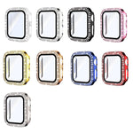 xDfind Double Row Diamond Tempered Glass Film Integrated PC Watch Cover, For Apple Watch Series 6 / 5 / 4 / SE 44mm, For Apple Watch Series 6 / 5 / 4 / SE 40mm, For Apple Watch Series 11 46mm / 10 46mm, For Apple Watch Series 11 42mm / 10 42mm         ...