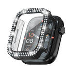 xDfind Double Row Diamond Tempered Glass Film Integrated PC Watch Cover, For Apple Watch Series 6 / 5 / 4 / SE 44mm, For Apple Watch Series 6 / 5 / 4 / SE 40mm, For Apple Watch Series 11 46mm / 10 46mm, For Apple Watch Series 11 42mm / 10 42mm         ...