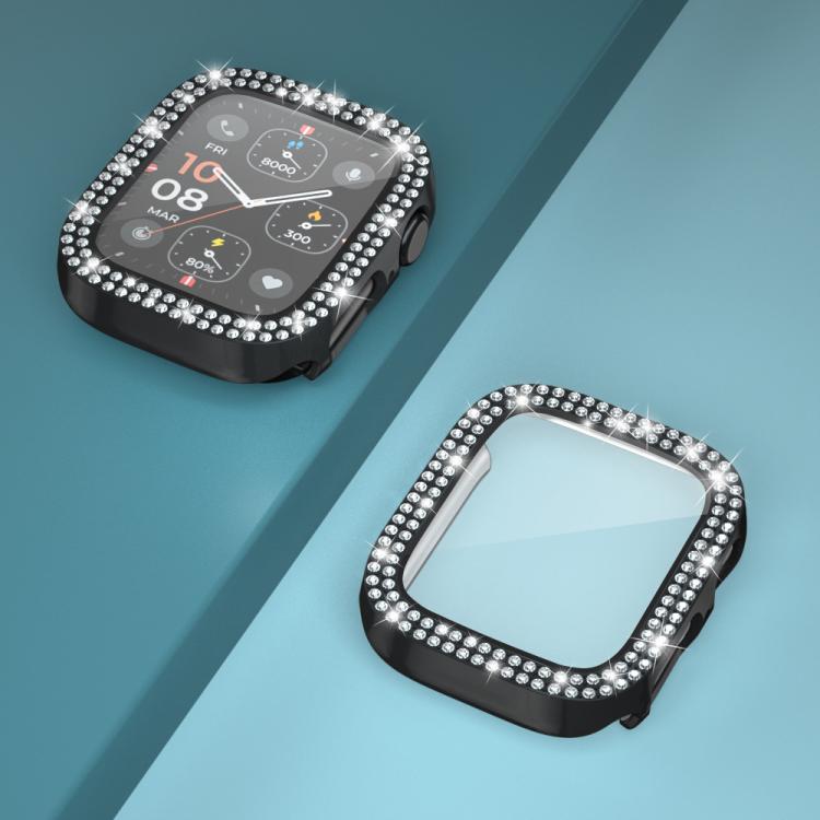 xDfind Double Row Diamond Tempered Glass Film Integrated PC Watch Cover, For Apple Watch Series 6 / 5 / 4 / SE 44mm, For Apple Watch Series 6 / 5 / 4 / SE 40mm, For Apple Watch Series 11 46mm / 10 46mm, For Apple Watch Series 11 42mm / 10 42mm         ...