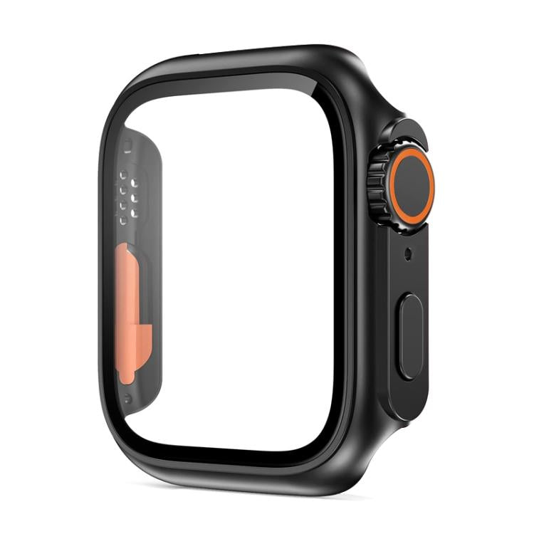 xDfind Change to Ultra 49mm Tempered Glass Film Integrated PC Watch Cover, For Apple Watch Series 6 / 5 / 4 / SE 44mm, For Apple Watch Series 6 / 5 / 4 / SE 40mm, For Apple Watch Series 9 / 8 / 7 45mm, For Apple Watch Series 9 / 8 / 7 41mm