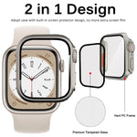 xDfind Change to Ultra 49mm Tempered Glass Film Integrated PC Watch Cover, For Apple Watch Series 6 / 5 / 4 / SE 44mm, For Apple Watch Series 6 / 5 / 4 / SE 40mm, For Apple Watch Series 9 / 8 / 7 45mm, For Apple Watch Series 9 / 8 / 7 41mm