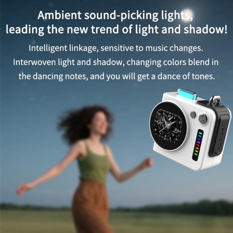 G300 Smart LED Screen Portable Bluetooth 5.4 Wireless Speaker, G300 (Grey), G300 (White)