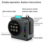 G300 Smart LED Screen Portable Bluetooth 5.4 Wireless Speaker, G300 (Grey), G300 (White)