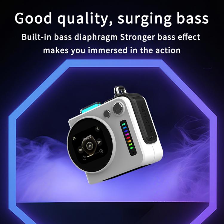 G300 Smart LED Screen Portable Bluetooth 5.4 Wireless Speaker, G300 (Grey), G300 (White)