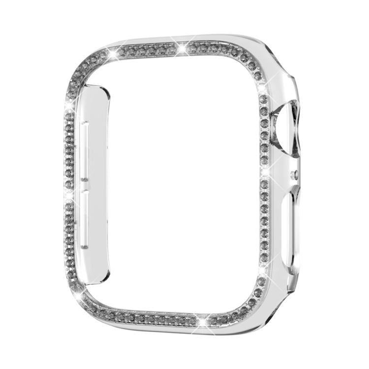xDfind Single Row Diamond Hollow PC Watch Cover, For Apple Watch Series 11 46mm / 10 46mm, For Apple Watch Series 11 42mm / 10 42mm