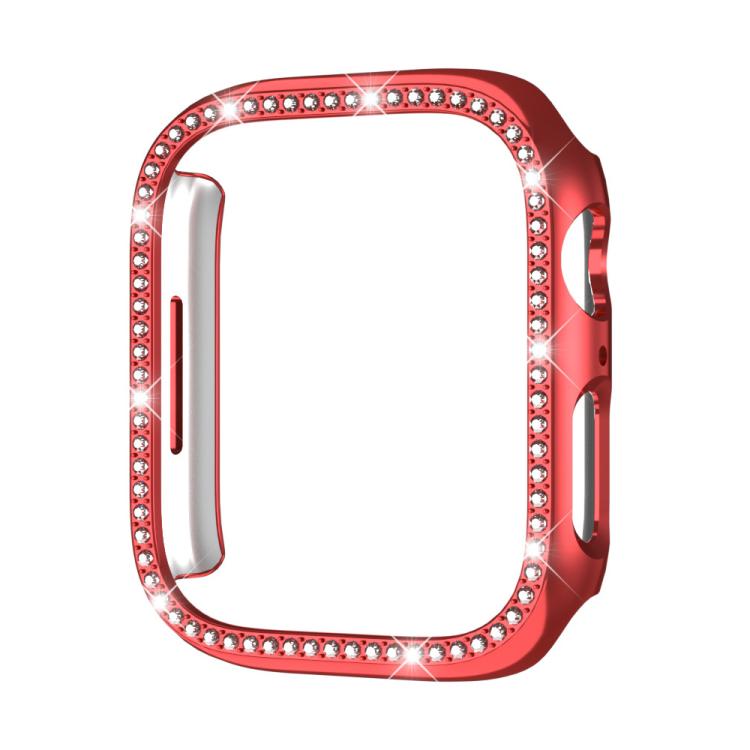 xDfind Single Row Diamond Hollow PC Watch Cover, For Apple Watch Series 11 46mm / 10 46mm, For Apple Watch Series 11 42mm / 10 42mm