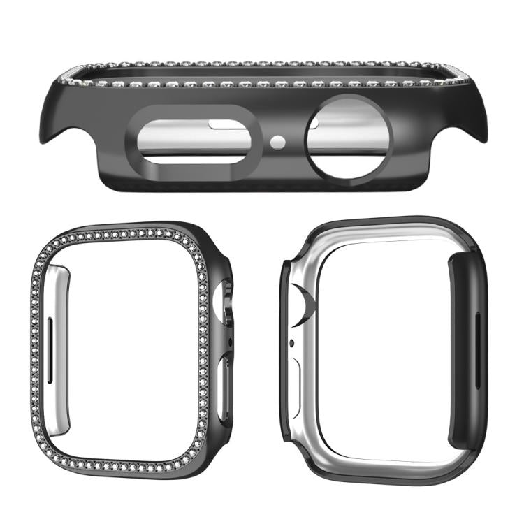 xDfind Single Row Diamond Hollow PC Watch Cover, For Apple Watch Series 11 46mm / 10 46mm, For Apple Watch Series 11 42mm / 10 42mm