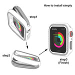 xDfind Single Row Diamond Hollow PC Watch Cover, For Apple Watch Series 11 46mm / 10 46mm, For Apple Watch Series 11 42mm / 10 42mm