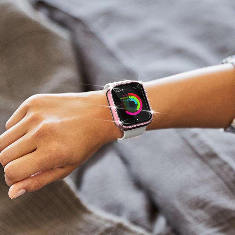 xDfind Single Row Diamond Hollow PC Watch Cover, For Apple Watch Series 11 46mm / 10 46mm, For Apple Watch Series 11 42mm / 10 42mm