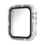 xDfind Single Row Diamond Tempered Glass Film Integrated PC Watch Cover, For Apple Watch Series 11 46mm / 10 46mm, For Apple Watch Series 11 42mm / 10 42mm