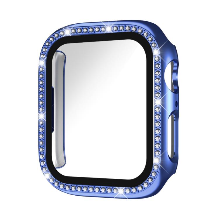 xDfind Single Row Diamond Tempered Glass Film Integrated PC Watch Cover, For Apple Watch Series 11 46mm / 10 46mm, For Apple Watch Series 11 42mm / 10 42mm