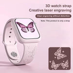 xDfind 3D Laser Engraving Silicone Watch Band, For Apple Watch 42 / 44 / 45 / 46 / 49mm, For Apple Watch 38 / 40 / 41 / S11 42mm