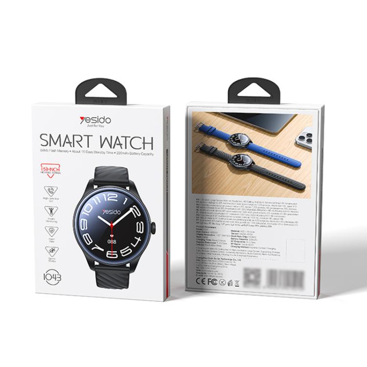 Yesido IO43 Fitness Tracker Smart BT Watch, 1.53 inch Screen, Support BT Call / Heart Rate, IO43
