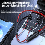 سماعة أذن بلوتوث M60 8D بصوت محيطي 5.1 لاسلكية معلقة على الرقبة تدعم بطاقة TF ووضع MP3
