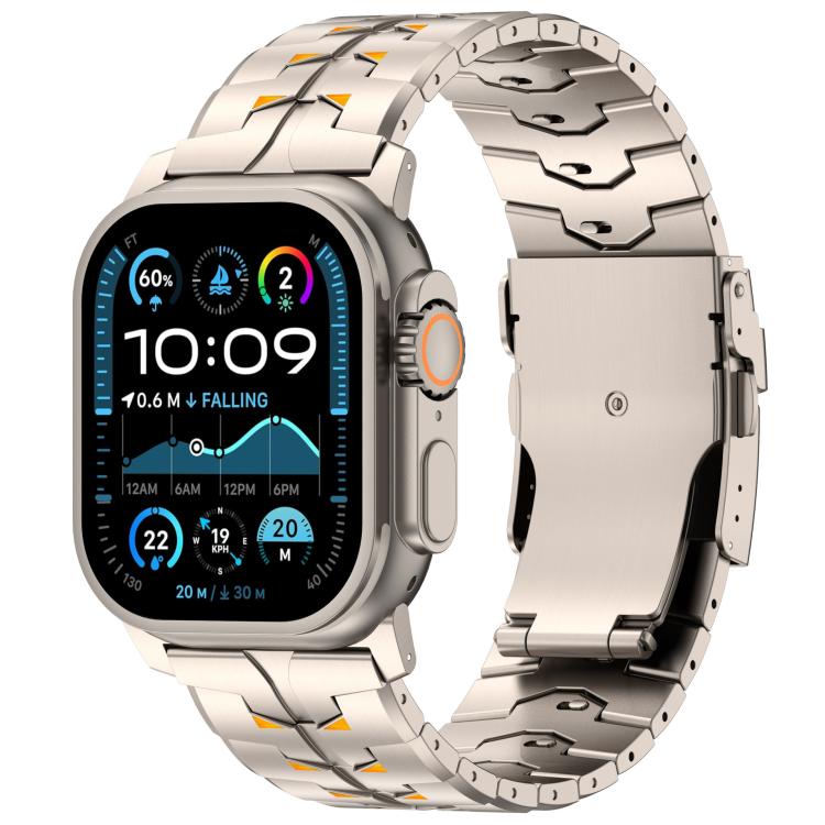 26mm Wide Dual-color Detachable Safety Clasp Titanium Alloy Watch Band, For Apple Watch 46mm / 49mm / 45mm / 44mm