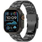 Detachable Safety Clasp Titanium Alloy Watch Band, For Apple Watch 46mm / 49mm / 45mm / 44mm, For Apple Watch 42mm / 41mm / 40mm / 38mm