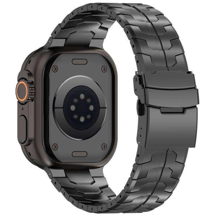 Detachable Safety Clasp Titanium Alloy Watch Band, For Apple Watch 46mm / 49mm / 45mm / 44mm, For Apple Watch 42mm / 41mm / 40mm / 38mm