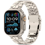 Detachable Safety Clasp Titanium Alloy Watch Band, For Apple Watch 46mm / 49mm / 45mm / 44mm, For Apple Watch 42mm / 41mm / 40mm / 38mm