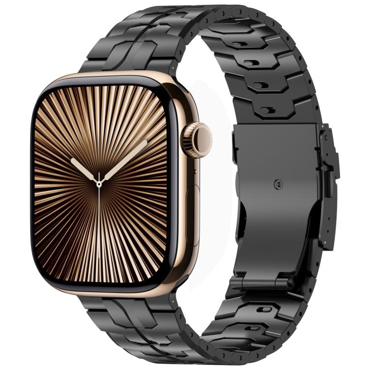 Detachable Safety Clasp Titanium Alloy Watch Band, For Apple Watch 46mm / 49mm / 45mm / 44mm, For Apple Watch 42mm / 41mm / 40mm / 38mm