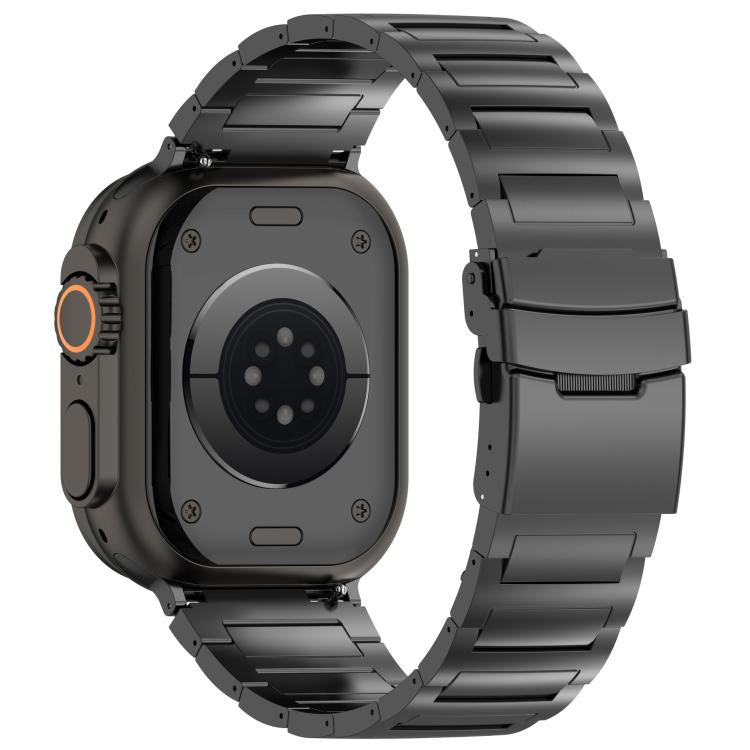 I-shaped Quick-release Safety Clasp Titanium Alloy Watch Band, For Apple Watch 46mm / 49mm / 45mm / 44mm, For Apple Watch 42mm / 41mm / 40mm / 38mm