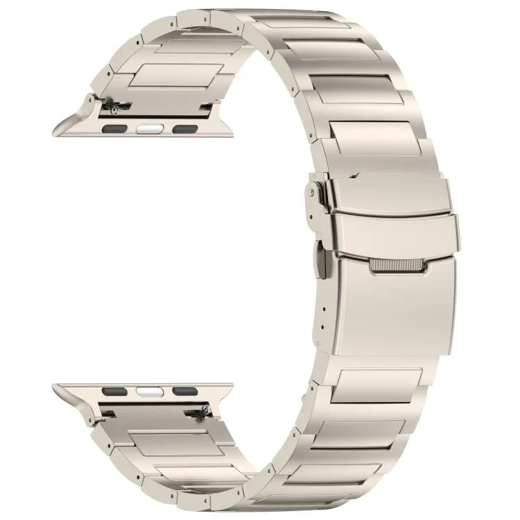 I-shaped Quick-release Safety Clasp Titanium Alloy Watch Band, For Apple Watch 46mm / 49mm / 45mm / 44mm, For Apple Watch 42mm / 41mm / 40mm / 38mm