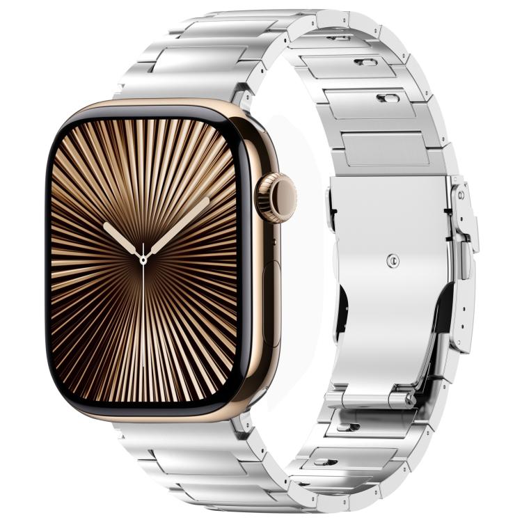 I-shaped Quick-release Safety Clasp Titanium Alloy Watch Band, For Apple Watch 46mm / 49mm / 45mm / 44mm, For Apple Watch 42mm / 41mm / 40mm / 38mm