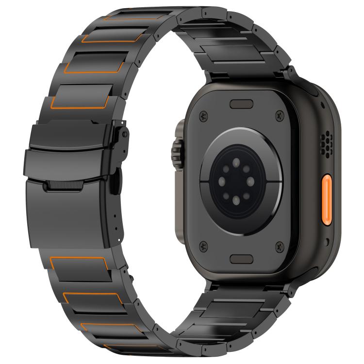 I-shaped Safety Clasp Titanium Alloy Watch Band, For Apple Watch 46mm / 49mm / 45mm / 44mm, For Apple Watch 42mm / 41mm / 40mm / 38mm