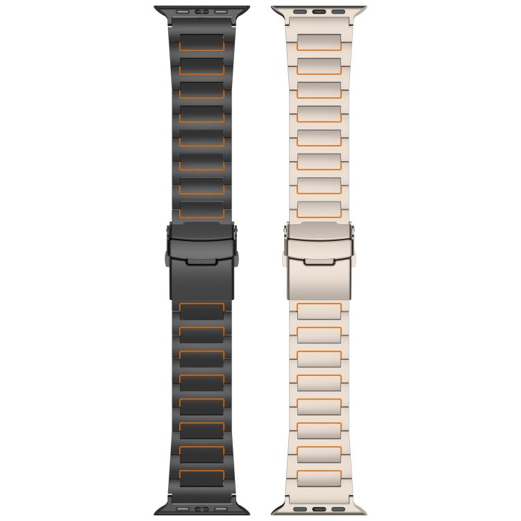 I-shaped Safety Clasp Titanium Alloy Watch Band, For Apple Watch 46mm / 49mm / 45mm / 44mm, For Apple Watch 42mm / 41mm / 40mm / 38mm