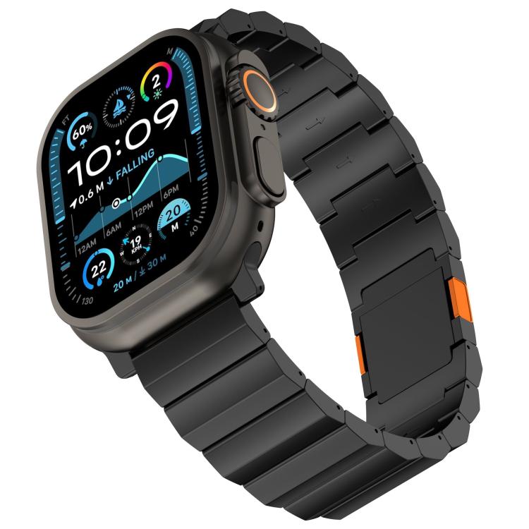 Thick One-bead Magnetic Clasp Titanium Alloy Watch Band, For Apple Watch 46mm / 49mm / 45mm / 44mm, For Apple Watch 42mm / 41mm / 40mm / 38mm