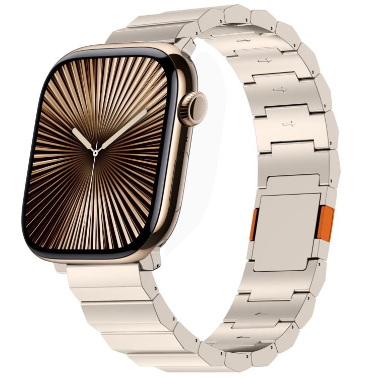 Thick One-bead Magnetic Clasp Titanium Alloy Watch Band, For Apple Watch 46mm / 49mm / 45mm / 44mm, For Apple Watch 42mm / 41mm / 40mm / 38mm
