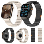 Thick One-bead Magnetic Clasp Titanium Alloy Watch Band, For Apple Watch 46mm / 49mm / 45mm / 44mm, For Apple Watch 42mm / 41mm / 40mm / 38mm