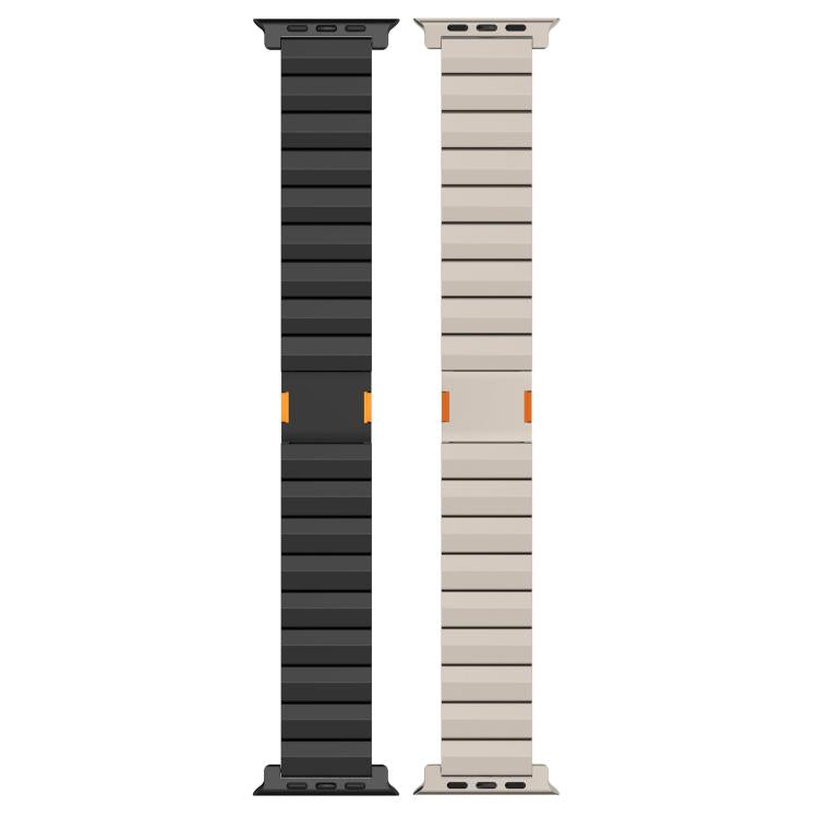 Thick One-bead Magnetic Clasp Titanium Alloy Watch Band, For Apple Watch 46mm / 49mm / 45mm / 44mm, For Apple Watch 42mm / 41mm / 40mm / 38mm